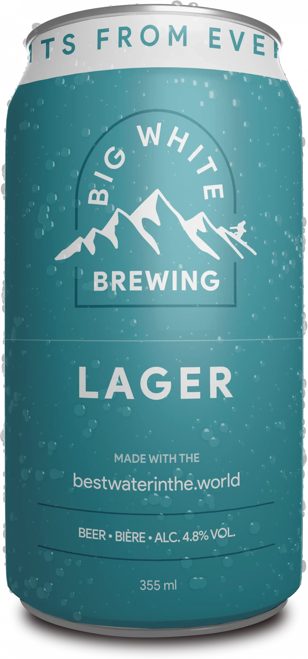 Big White Brewing Lager - Made from the best water in the world